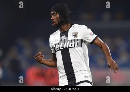 Gervinho von Parma Calcio während der Serie Ein Spiel zwischen SSC Napoli und Parma Calcio im Stadio San Paolo Neapel Italien am 14. Dezember 2019. (Foto von Franco Romano/NurPhoto) Stockfoto