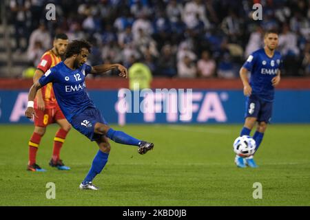 Yasser Al-Shahrani von Al Hilal spielt am 14. Dezember 2019 im Jassim bin Hamad Stadium in Doha, Katar, den Ball beim FIFA Club World Cup 2.-Spiel zwischen Al Hilal und Esperance Sportive de Tunis. (Foto von Simon Holmes/NurPhoto) Stockfoto