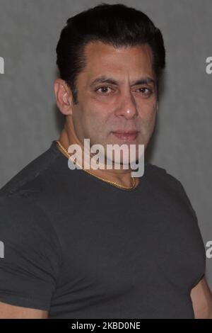 Der indische Schauspieler Salman Khan kommt am 15. Dezember 2019 zu einer Werbeveranstaltung in Mumbai, Indien, an. (Foto von Himanshu Bhatt/NurPhoto) Stockfoto