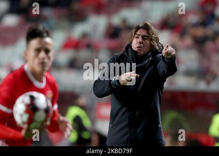 Der Cheftrainer des SC Braga, Ricardo Sa Pinto, ist am 18. Dezember 2019 im Stadion Luz in Lissabon, Portugal, beim Portugal Cup 16 zwischen SL Benfica und dem SC Braga zu sehen. (Foto von Pedro FiÃºza/NurPhoto) Stockfoto