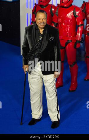 Billy Dee Williams nimmt an der europäischen Filmpremiere von „Star Wars: The Rise of Skywalker“ am 18. Dezember 2019 auf dem Cineworld Leicester Square in London, England, Teil. (Foto von Wiktor Szymanowicz/NurPhoto) Stockfoto