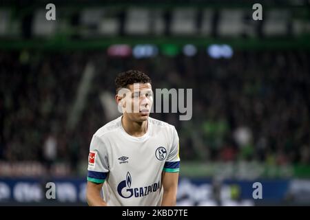 Amine Harit des FC Schalke 04 während des 1. Bundesliga-Spiel zwischen dem VfL Wolfsburg und dem FC Schalke 04 in der Volkswagen Arena am 18. Dezember 2019 in Wolfsburg. (Foto von Peter Niedung/NurPhoto) Stockfoto