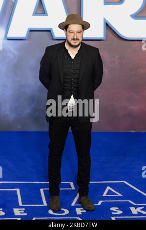 Marcus Mumford nimmt an der europäischen Filmpremiere von „Star Wars: The Rise of Skywalker“ am 18. Dezember 2019 auf dem Cineworld Leicester Square in London, England, Teil. (Foto von Wiktor Szymanowicz/NurPhoto) Stockfoto