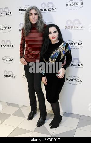 Die spanischen Sänger Olvido Gara 'Alaska' und Mario Vaquerizo während des 80.-jährigen Jubiläums von Rodilla am 19. Dezember 2019 in Madrid, Spanien. (Foto von Oscar Gonzalez/NurPhoto) Stockfoto