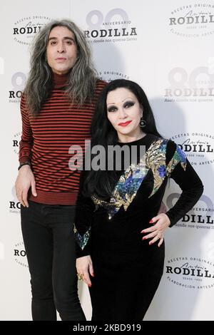 Die spanischen Sänger Olvido Gara 'Alaska' und Mario Vaquerizo während des 80.-jährigen Jubiläums von Rodilla am 19. Dezember 2019 in Madrid, Spanien. (Foto von Oscar Gonzalez/NurPhoto) Stockfoto