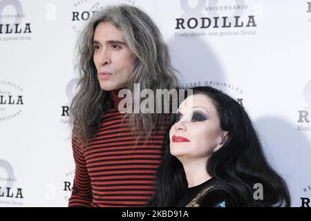Die spanischen Sänger Olvido Gara 'Alaska' und Mario Vaquerizo während des 80.-jährigen Jubiläums von Rodilla am 19. Dezember 2019 in Madrid, Spanien. (Foto von Oscar Gonzalez/NurPhoto) Stockfoto