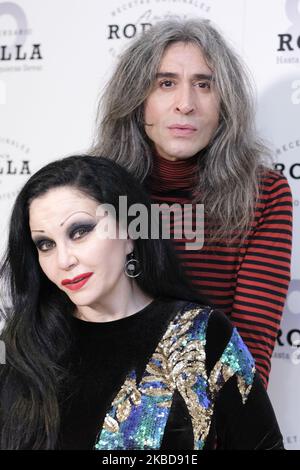 Die spanischen Sänger Olvido Gara 'Alaska' und Mario Vaquerizo während des 80.-jährigen Jubiläums von Rodilla am 19. Dezember 2019 in Madrid, Spanien. (Foto von Oscar Gonzalez/NurPhoto) Stockfoto