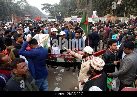 Führende Persönlichkeiten und Aktivisten der Awami League versammeln sich am 20. Dezember 2019 während des nationalrats der Awami League im Suhrawardy Udyan Park in Dhaka, Bangladesch. (Foto von Mamunur Rashid/NurPhoto) Stockfoto