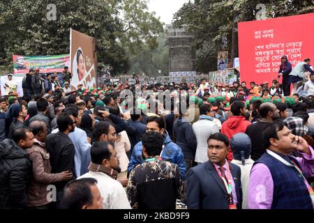 Führende Persönlichkeiten und Aktivisten der Awami League versammeln sich am 20. Dezember 2019 während des nationalrats der Awami League im Suhrawardy Udyan Park in Dhaka, Bangladesch. (Foto von Mamunur Rashid/NurPhoto) Stockfoto