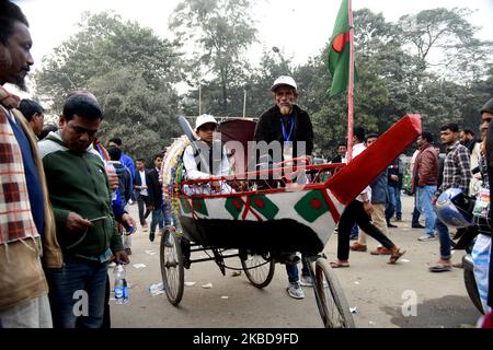 Führende Persönlichkeiten und Aktivisten der Awami League versammeln sich am 20. Dezember 2019 während des nationalrats der Awami League im Suhrawardy Udyan Park in Dhaka, Bangladesch. (Foto von Mamunur Rashid/NurPhoto) Stockfoto