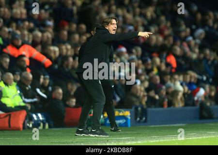 Brentford-Manager Thomas Frank beim Sky Bet Championship-Spiel zwischen West Bromwich Albion und Brentford am Samstag, den 21.. Dezember 2019, im Hawthorns, West Bromwich. (Foto von Leila Coker/ MI News/NurPhoto) Stockfoto