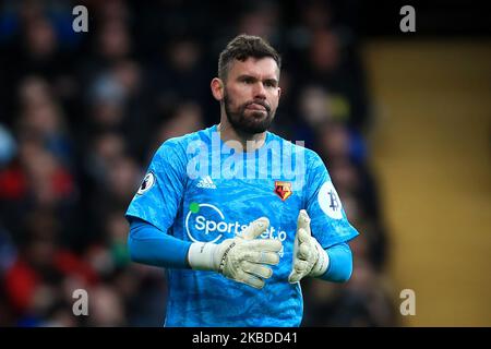 Watfords Torwart Ben Foster während des Premier League-Spiels zwischen Watford und Manchester United in der Vicarage Road, Watford am Sonntag, 22.. Dezember 2019. (Foto von Leila Coker/ MI News/NurPhoto) Stockfoto