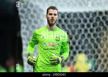 Manchester Uniteds Torwart David de Gea beim Premier League Spiel zwischen Watford und Manchester United in der Vicarage Road, Watford am Sonntag, 22.. Dezember 2019. (Foto von Leila Coker/ MI News/NurPhoto) Stockfoto