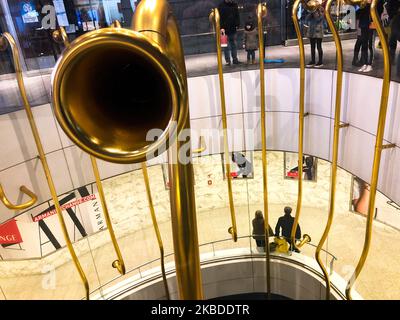 Gesamtansicht des Platzes Gae Aulenti in Mailand, Italien, am 23 2019. Dezember (Foto: Mairo Cinquetti/NurPhoto) Stockfoto