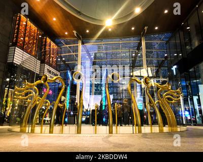 Gesamtansicht des Platzes Gae Aulenti in Mailand, Italien, am 23 2019. Dezember (Foto: Mairo Cinquetti/NurPhoto) Stockfoto