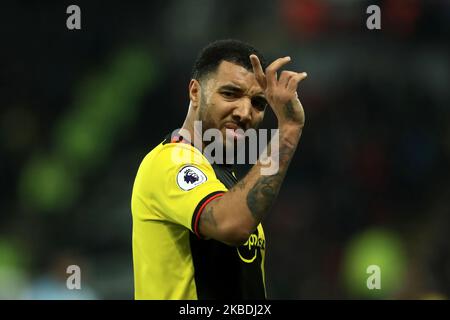 Watfords Troy Deeney während des Premier League-Spiels zwischen Watford und Aston Villa in der Vicarage Road, Watford am Samstag, den 28.. Dezember 2019. (Foto von Leila Coker/MI News/NurPhoto) Stockfoto