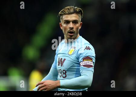 Aston Villas Jack Grealish während des Premier League-Spiels zwischen Watford und Aston Villa in der Vicarage Road, Watford am Samstag, den 28.. Dezember 2019. (Foto von Leila Coker/MI News/NurPhoto) Stockfoto