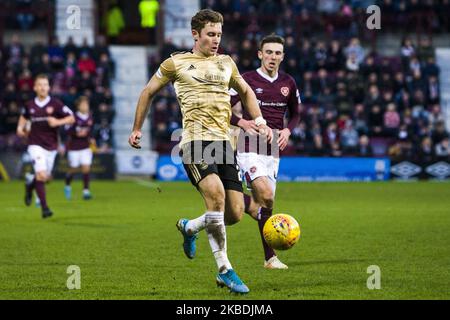 Jon Gallagher aus Aberdeen während des Spiels der Scottish Premier League zwischen Hearts und Aberdeen im Tynecastle Park am 29. Dezember 2019 in Edinburgh, Schottland. (Foto von Ewan Bootman/NurPhoto) Stockfoto