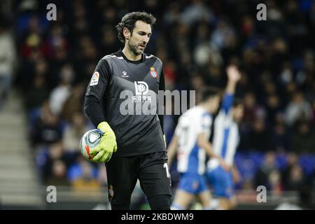 13 Diego Lopez von der RCD Espanyol während des La Liga-Spiels zwischen der RCD Espanyol und dem FC Barcelona und im RCD-Stadion am 04. Januar 2020 in Barcelona, Spanien. (Foto von Xavier Bonilla/NurPhoto) Stockfoto