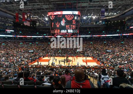 Gesamtansicht der Scotiabank Arena während des NBA-Spiels Toronto Raptors vs Brooklyn Nets in der Scotiabank Arena am 14. Dezember 2019 in Toronto, Kanada (Foto: Anatoliy Cherkasov/NurPhoto) Stockfoto