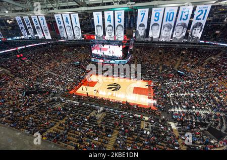 Gesamtansicht der Scotiabank Arena während des NBA-Spiels Toronto Raptors vs Brooklyn Nets in der Scotiabank Arena am 14. Dezember 2019 in Toronto, Kanada (Foto: Anatoliy Cherkasov/NurPhoto) Stockfoto