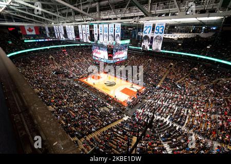 Gesamtansicht der Scotiabank Arena während des NBA-Spiels Toronto Raptors vs Brooklyn Nets in der Scotiabank Arena am 14. Dezember 2019 in Toronto, Kanada (Foto: Anatoliy Cherkasov/NurPhoto) Stockfoto