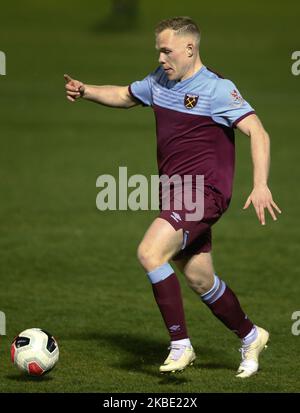 Anthony Scully von West Ham United in Aktion beim Premier League 2-Spiel zwischen West Ham United und Manchester United am 06. Januar 2020 im Chigwell Construction Stadium in Dagenham, England (Foto by Action Foto Sport/NurPhoto) Stockfoto
