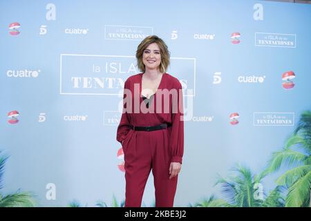 Sandra Barneda nimmt am 8. Januar 2020 in Madrid, Spanien, an der TV-Show „La isla de las tentaciones“ Teil. (Foto von Oscar Gonzalez/NurPhoto) Stockfoto