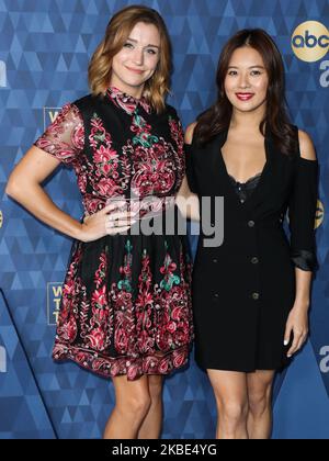 PASADENA, LOS ANGELES, KALIFORNIEN, USA - 08. JANUAR: Taylor Misiak und Christine Ko kommen zur TCA Winter Press Tour 2020 von ABC Television, die am 8. Januar 2020 im Langham Huntington Hotel in Pasadena, Los Angeles, Kalifornien, USA, stattfand. (Foto von Xavier Collin/Image Press Agency/NurPhoto) Stockfoto