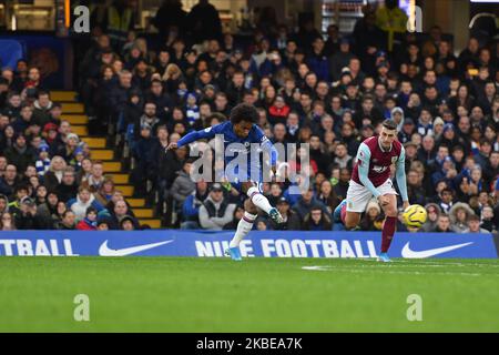 Willian von Chelsea beim Premier League-Spiel zwischen dem FC Chelsea und dem FC Burnley in Stamford Bridge am 11. Januar 2020 in London, Großbritannien. (Foto von MI News/NurPhoto) Stockfoto