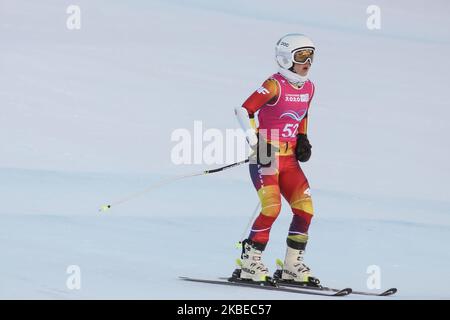 Gabriela HOPEK aus Polen tritt am 12. Januar 2020 im Riesenslalom der Frau bei den Olympischen Winterspielen der Jugend in Lausanne 2020 in Les Diablerets, Schweiz, an. (Foto von Dominika Zarzycka/NurPhoto) Stockfoto