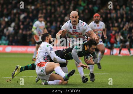 Northampton Saints Cobus Reinach während des European Champions Cup-Spiels zwischen Northampton Saints und Benetton Rugby in Franklin's Gardens, Northampton am Sonntag, 12.. Januar 2020. (Foto von Leila Coker/MI News/NurPhoto) Stockfoto