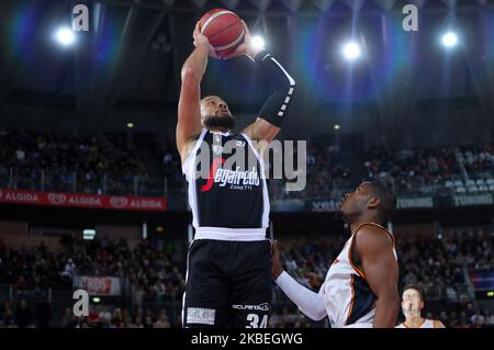 Kyle Weems aus Bologna in Aktion während des LBA Serie A-Spiels Virtus Roma gegen Segafredo Virtus Bologna am 12. Januar 2020 im Palazzetto dello Sport in Rom, Italien (Foto: Matteo Ciambelli/NurPhoto) Stockfoto