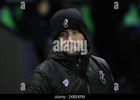 Bristol City Manager Lee Johnson während des FA Cup Third Round Replays zwischen Shrewsbury Town und Bristol City auf Greenhous Meadow, Shrewsbury am Dienstag, den 14.. Januar 2020. (Foto von Simon Newbury/MI News/NurPhoto) Stockfoto