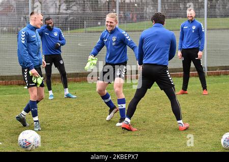 Carl Piergianni während des Oldham Athletic Training in Chapel Road, Oldham am Freitag, 17.. Januar 2020. (Foto von Eddie Garvey/MI News/NurPhoto) Stockfoto