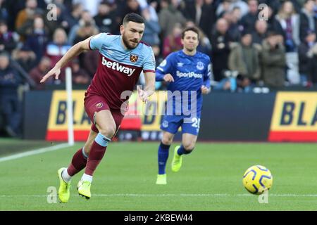 Robert Snodgrass von West Ham United in Aktion während des Premier League-Spiels zwischen West Ham United und Everton im London Stadium, Stratford am Samstag, den 18.. Januar 2020. (Foto von Jacques Feeney/MI News/NurPhoto) Stockfoto