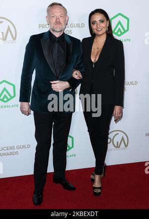 HOLLYWOOD, LOS ANGELES, KALIFORNIEN, USA - 18. JANUAR: Jared Harris und Allegra Riggio nehmen an den jährlichen Producers Guild Awards 31. Teil, die am 18. Januar 2020 im Hollywood Palladium in Hollywood, Los Angeles, Kalifornien, USA, verliehen wurden. (Foto von Xavier Collin/Image Press Agency/NurPhoto) Stockfoto