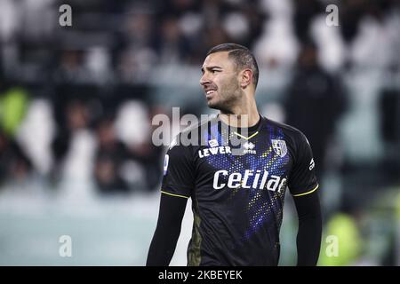 Parma-Torwart Luigi Sepe (1) schaut während des Serie-A-Fußballspiels Nr.20 JUVENTUS - PARMA am 19. Januar 2020 im Allianz-Stadion in Turin, Piemont, Italien, nach. (Foto von Matteo Bottanelli/NurPhoto) Stockfoto