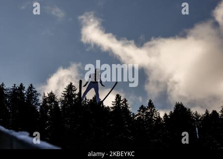 GEYER Luca aus Deutschland tritt am 10. Tag der Olympischen Jugend-Winterspiele Lausanne 2020 in Les Tuffes Nordic Center, Frankreich, am 19. Januar 2020 im Skisprung: Männer-Einzelwettbewerb an. (Foto von Dominika Zarzycka/NurPhoto) Stockfoto