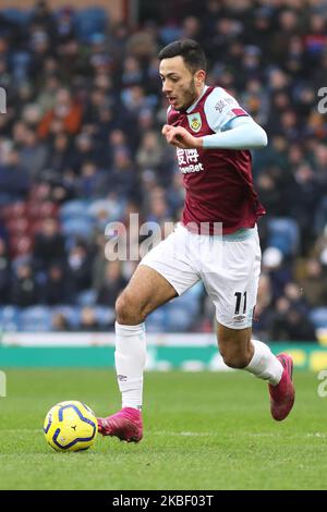 Burnleys Dwight McNeil in Aktion während des Premier League-Spiels zwischen Burnley und Leicester City in Turf Moor, Burnley am Sonntag, 19.. Januar 2020. (Foto von Tim Markland/MI News/NurPhoto) Stockfoto