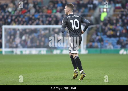 James Maddison von Leicester City in Aktion während des Premier League-Spiels zwischen Burnley und Leicester City im Turf Moor, Burnley am Sonntag, 19.. Januar 2020. (Foto von Tim Markland/MI News/NurPhoto) Stockfoto