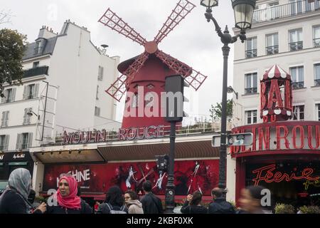 Cabaret Moulin Rouge am 10. September 2017 auf dem Boulevard de Clichy 82 in Paris, Frankreich. (Foto von Krystof Kriz/NurPhoto) Stockfoto