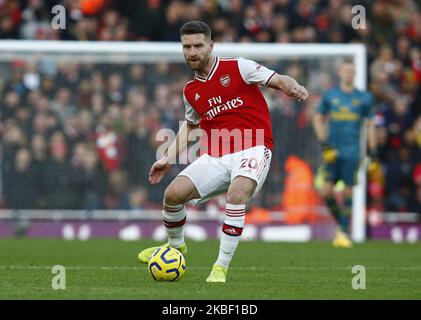 Shkodran Mustafi von Arsenal während des Spiels der englischen Premier League zwischen Arsenal und Sheffield United am 18 2020. Januar im Emirates Stadium, London, England. (Foto von Action Foto Sport/NurPhoto) Stockfoto