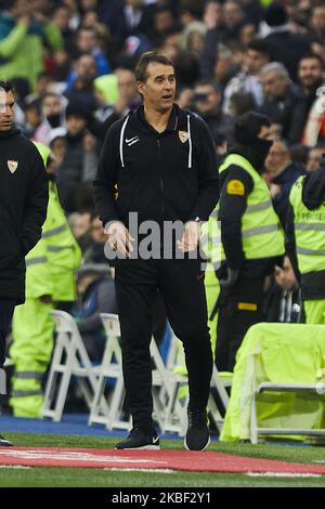 Julen Lopetegui Trainer des FC Sevilla beim La Liga Spiel zwischen Real Madrid und Sevilla FC im Santiago Bernabeu Stadion am 18. Januar 2020 in Madrid, Spanien. (Foto von A. Ware/NurPhoto) Stockfoto