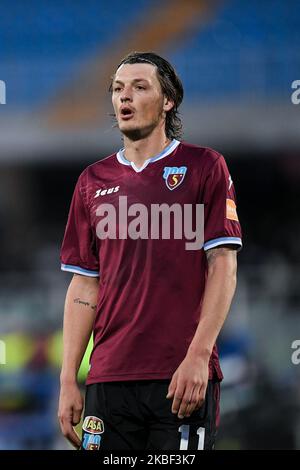 Milan Djuric von US Salernitana 1919 während des Serie B-Spiels zwischen Delfino Pescara 1936 und US Salernitana 1919 im Stadio Adriatico, Pescara, Italien am 19. Januar 2020 (Foto: Giuseppe Maffia/NurPhoto) Stockfoto