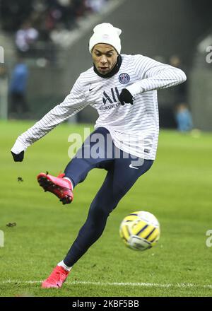 Kylian Mbape während des Halbfinalspiels des französischen Ligapokals zwischen Stade Reims und Paris Saint-Germain im Auguste-Delaune-Stadion in Reims am 22. Januar 2020. (Foto von Elyxandro Cegarra/NurPhoto) Stockfoto