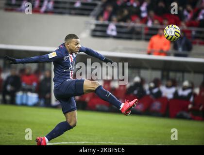 Kylian Mbape während des Halbfinalspiels des französischen Ligapokals zwischen Stade Reims und Paris Saint-Germain im Auguste-Delaune-Stadion in Reims am 22. Januar 2020. (Foto von Elyxandro Cegarra/NurPhoto) Stockfoto