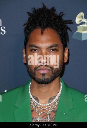 BEVERLY HILLS, LOS ANGELES, KALIFORNIEN, USA - 25. JANUAR: Miguel kommt zur Recording Academy und Clive Davis' Pre-GRAMMY Gala 2020, die am 25. Januar 2020 im Beverly Hilton Hotel in Beverly Hills, Los Angeles, Kalifornien, USA, stattfand. (Foto von Xavier Collin/Image Press Agency/NurPhoto) Stockfoto