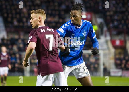 Joe Aribo der Rangers während des Scottish Premier League-Spiels zwischen Hearts und Rangers im Tynecastle Park am 26. Januar 2020 in Edinburgh, Schottland. (Foto von Ewan Bootman/NurPhoto) Stockfoto