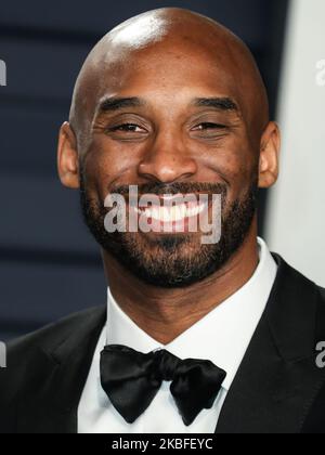 (DATEI) Kobe Bryant stirbt am 41. BEVERLY HILLS, LOS ANGELES, CA, USA - 24. FEBRUAR: Der amerikanische Basketballspieler Kobe Bryant kommt zur Vanity Fair Oscar Party 2019, die am 24. Februar 2019 im Wallis Annenberg Center for the Performing Arts in Beverly Hills, Los Angeles, Kalifornien, USA, stattfand. (Foto von Xavier Collin/Image Press Agency/NurPhoto) Stockfoto